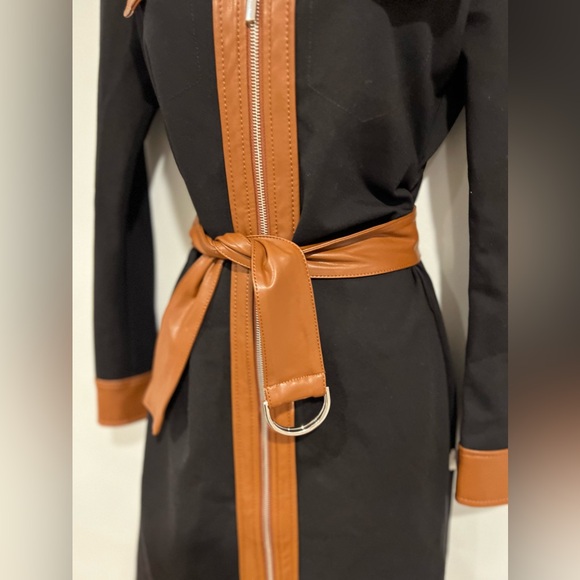 DEREK LAM 10 CROSBY Black Jayda Mixed-Media Dress🔥 - Picture 13 of 16